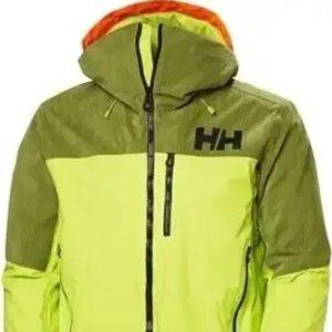 Helly Hansen Straightline Lifaloft Azid Lime Ski Jacket XL{relaxed}